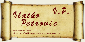 Vlatko Petrović vizit kartica